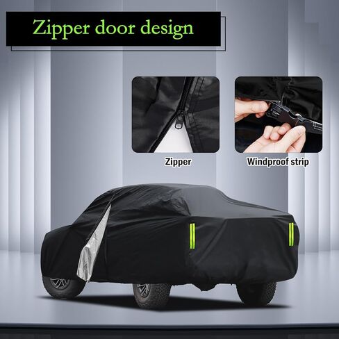 غطاء شاحنة مقاوم للماء في جميع الأحوال الجوية، أغطية شاحنة Migaven مقاومة للماء للأشعة فوق البنفسجية والرياح لسيارة Ford F150 Silverado 1500 Ram 1500 Toyota Tundra، بطول يصل إلى 240 بوصة in Kuwait