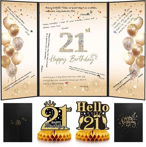 Black Gold 80th Birthday Decorations, 80th Birthday Guest Book Alternative, 80th Birthday Party Decorations, 80th Birthday Party Supplies, 80 Year Old Birthday Gifts for Women Men in Saudi Arabia