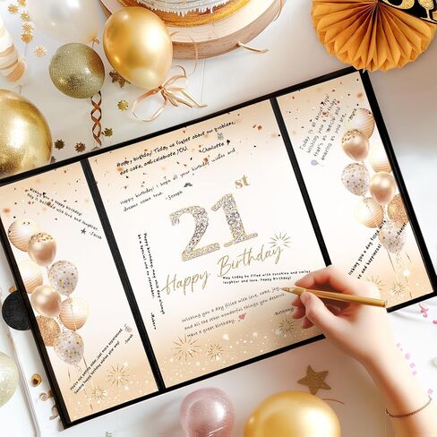Black Gold 80th Birthday Decorations, 80th Birthday Guest Book Alternative, 80th Birthday Party Decorations, 80th Birthday Party Supplies, 80 Year Old Birthday Gifts for Women Men in Saudi Arabia