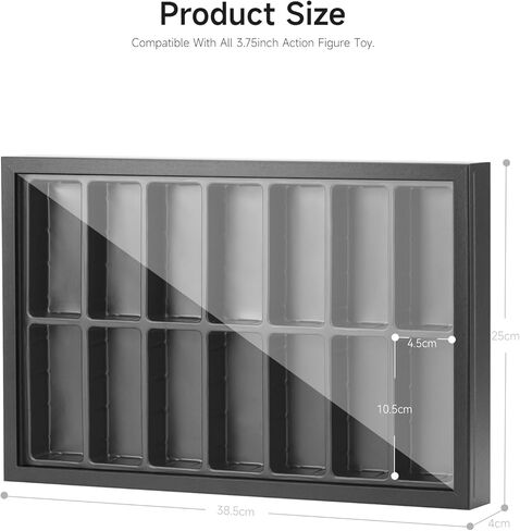 عرض NC FIGURESLAB Collectors - حافظة عرض خشبية ممتازة تناسب شخصيات Star Wars / Gi Joe / Marvel مقاس 3.75 بوصة in Kuwait
