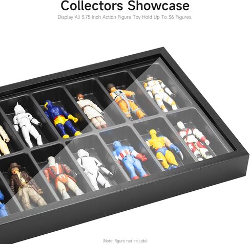 عرض NC FIGURESLAB Collectors - حافظة عرض خشبية ممتازة تناسب شخصيات Star Wars / Gi Joe / Marvel مقاس 3.75 بوصة in Kuwait