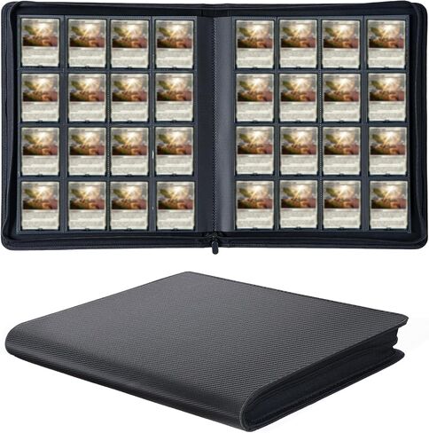HESTECH Premium 1000+ Pockets Card Binder, Trading Card Binder, Card Collection Binder 16 Pocket, Side Loading Card Binder with Zipper, Ringless Trading Card Album Folder for MTG, TCG, Sports Cards in Saudi Arabia