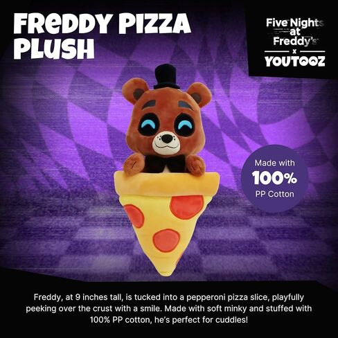Youtooz FNAF Freddy Pizza 9" Plush, Freddy Pizza Plushie, Collectible Freddy Pizza from Five Nights at Freddy's FNAF Plush Collection in Saudi Arabia