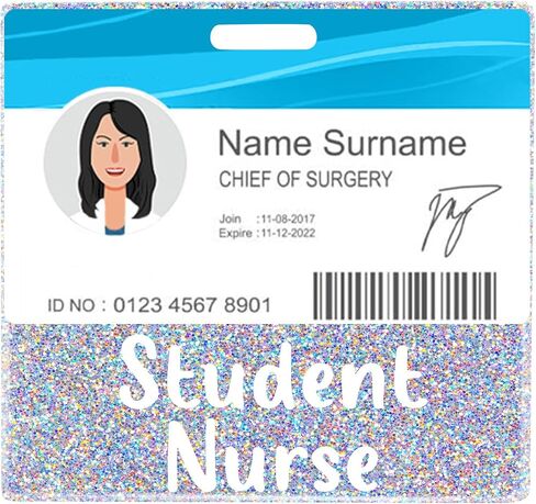 5 قطع من حامل بطاقات LPN Badge Buddy - ملحقات التمريض للممرضات اللامعة باللون الوردي والأسود والأرجواني والفضي الأفقي وعلامات تعريف الاسم لعمل طلاب الطب في المستشفى in Kuwait