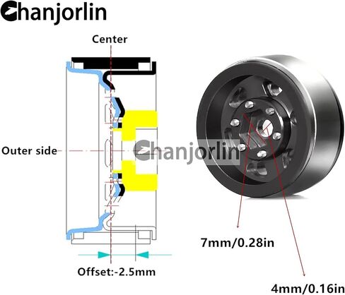 1.0 RC Tires and Beadlock Wheels Rims Offset -2.5mm 1/24 1/18 Super Soft Sticky Mud Slingers Tyres for 1:24 1:18 Rock Crawler Car Axial SCX24 FMS AX24 FCX18 FCX24 TRX4M 4Pcs (Red) in Kuwait