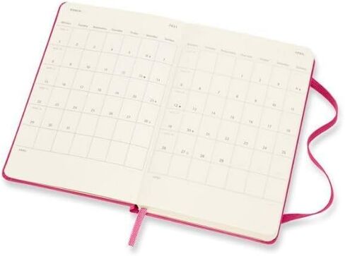Moleskine 18 Month 2020-2021 Weekly Planner, Hard Cover, Pocket (3.5" x 5.5") Bougainvillea Pink in Saudi Arabia