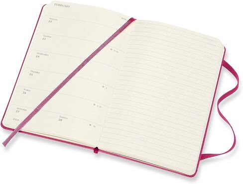 Moleskine 18 Month 2020-2021 Weekly Planner, Hard Cover, Pocket (3.5" x 5.5") Bougainvillea Pink in Saudi Arabia
