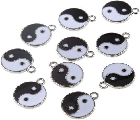 10 قطعة تاي تشي يين يانغ با غوا سحر المينا قلادة عقد دي اي واي سوار صنع الاكسسوارات الحرفية in Kuwait