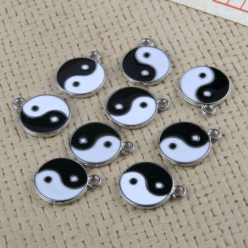 10 قطعة تاي تشي يين يانغ با غوا سحر المينا قلادة عقد دي اي واي سوار صنع الاكسسوارات الحرفية in Kuwait