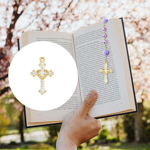 60 قطعة/30 مجموعة مستلزمات صناعة المسبحة طقم ميدالية صليب ومركز ميلاغروسا حلية معدنية صورة المينا فيرجن دي غوادالوبي سان بينيتو قلادة صليب in Kuwait