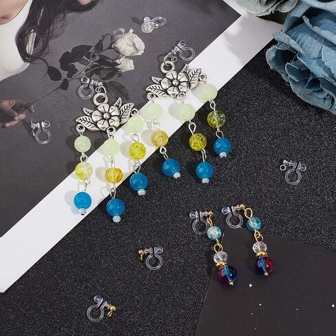 UNICRAFTALE About 30pcs 3 Styles Clip-on Earring Component 304 Stainless Steel Findings Golden & Stainless Steel Color Clip-on Earring with Loop for DIY Earring Jewelry Making in Saudi Arabia