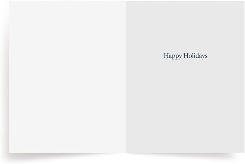 Artistic Happy Holidays Cards, Peace Love & Joy by Ampersand (6 Cards with White Envelopes) Perfect for Sending Holiday Wishes to Friends and Family in Kuwait