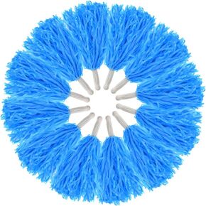 baotongle 12 pcs Cheerleading Pom Poms Hand Flowers Cheerleader Pompoms Sports Dance Cheer Plastic Pom Pom for Sports Team Spirit Cheering Ball Dance Fancy Dress Night Party (Blue, 20Gram)