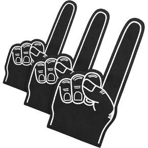 Sotiff 3 Pcs Giant Foam Finger 18 Inch Number 1 DIY Blank Foam Hand Cheerleading Foam Fingers for Sports Cheer School Spirit Craft Foam Hands Team Finger Foam Hand Pom Pom for Events Games