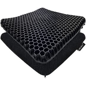 Gel Seat Cushion for Long Sitting Pressure Relief (Super Large & Thick) - Non-Slip Gel Chair Cushion for Back,Sciatica,Tailbone Pain Relief - Seat Cushion for Office Desk Chair,Car Seat,Wheelchair