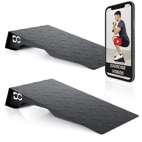 Double Circle Squat Wedge – Professional Squat Ramp for Weightlifting and Fitness – Squat Platform for Heel Elevated Squats and Calf Raises – Heavy-Duty Anti-Slip Squat Blocks