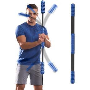 OSCILLATING SLIM Fitness Bar for Workout,Elastic Exercise Bar, Vibration Shake Weight Stick,Body Physical Therapy,Core Strength Training,Arm Shoulder Stretch At Home Gym.