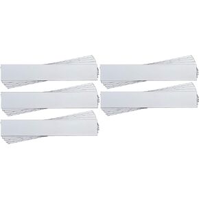 Magna Visual 1" x 2" White Pre-Cut Write On Wipe Off Magnetic Strips 25 Pack