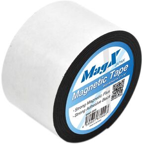 MagX Magnetic Tape with Adhesive Backing, 2 Inch x 10 Feet, Ultra Thick 60 mil, Heavy Duty, Magnetic Strips with Adhesive Backing, Magnet Tape Roll, Peel and Stick (MVAT-2010)