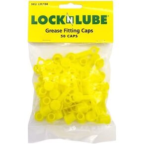 LockNLube Grease Fitting Caps (50 Count) (Yellow)