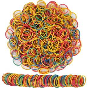 AMUU Rubber Bands 750pcs colour Elastic band size 25mm 1 inch rubber bands Small Rubber Band for Office supplies School Home Elastic Hair Band