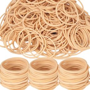 Rubber Bands Size16,Elastic Band Beige #16 Small Rubber Band 500Pcs For Office Home Supplies(2-1/2" x 1/16'')