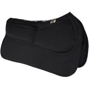 ECP Equine Comfort Products 3D Mesh Western Saddle Pad with Adjustable Memory Foam, Black
