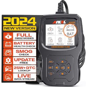 (Upgraded AD310) ANCEL AD530 OBD2 Scanner Diagnostic Tool with Battery Test Car Engine Light Code Reader Scan Tool, All OBD2 Function Enhanced Code Definition and Upgraded Graphing Battery Status