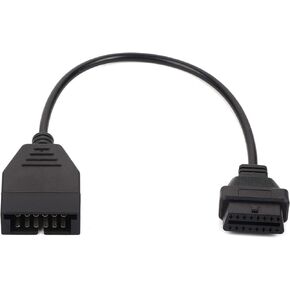 OBD2 to OBD1 GM Adapter,OBD1 12 Pins to OBD2 16 Pins Diagnostic Tool Connector Adapter Cable Replacement for GM