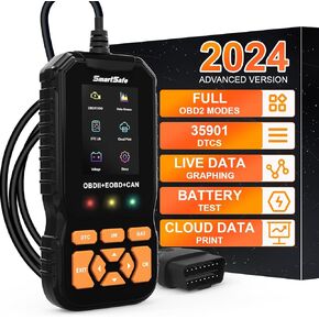 2024 Professional OBD2 Scanner Diagnostic Tool Enhanced Auto Check Engine with Read/Erase Fault Code, 35,901 DTCs, Cloud Data Print, Code Reader Scanner for Cars After 1996
