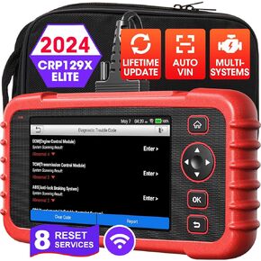 LAUNCH CRP129X Elite 2024 New OBD2 Scanner for Car, 8 Reset Oil/EPB/SAS/TPMS/BMS/Throttle/DPF Reset, Injector Coding, ABS SRS Transmission Engine Code Reader, Lifetime Free Update Scan Tool, Auto VIN