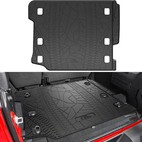 JOYTUTUS Cargo Mat fits Wrangler JL 4X4 with OEM Subwoofer, All-Weather Guard Trunk Mat Cargo Liners Heavy Duty Waterproof Odorless Durable for Wrangler JL 2018-2023 4 Door - NOT FIT 4XE Black