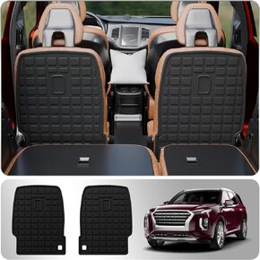 Back Seat Cover Protector Compatible with 2020-2025 Hyundai Palisade 7 Seats Cargo Mat Cargo Liner TPE All Weather Trunk Liner 2024 Palisade Accessories (2nd Row Backrest Mats)