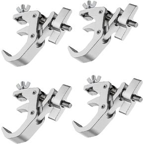 4Pack Stage Light Clamps Hook,440 lb Load Capacity Aluminum Alloy Truss C-Clamp,Fit 1.6-2.0inch OD Tube for DJ Lighting Projector Par Lights Spot Lights Stage Lighting Accessories