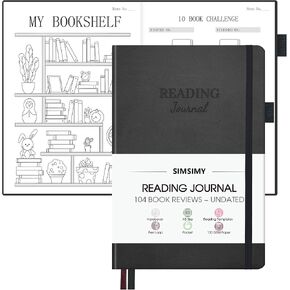 Reading Journal - 104 Book Reviews, Book Journal for Book Lovers & Readers, Review and Track Your Reading Progress, Reading Log Gift, A5 Size in Kuwait