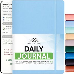 Best Daily Journal for Men & Women for Mindfulness, Productivity, Happiness & Self Care | Gratitude Journal, Affirmation Journal, Positivity Journal, Manifestation Journal, Self-Care Journal, Habit Tracker & Daily Journal with Prompts (Black) in Kuwait