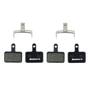 Gekors Semi-Metallic Bicycle Disc Brake Pads for Shimano/Tektro/TRP, 2 Pairs, Black