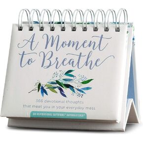DaySpring - A Moment To Breathe: 366 Devotional Thoughts That Meet You in Your Everyday Mess: An Inspirational DaySpring DayBrightener - Perpetual Calendar, 1.5" x 5.5" x 5.5" (90857)