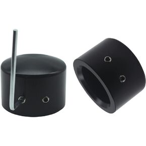 Front Axle Nut Cover Axle Caps for Harley Softail Electra Road Glide Sportster (black)