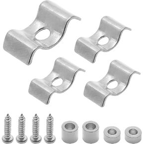 4Pcs Guitar String Trees, Metal Black String Retainer Guides with Mounting Screws Compatible with Fender Stratocaster Strat Tele Style Electric Guitar