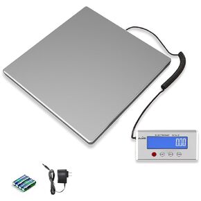 Digital Shipping Scales 440 pounds, Stainless Steel Heavy Duty Postal Scale for Warehouses, Homes, Offices, and Courier Companies, Including Product Manuals and adapters