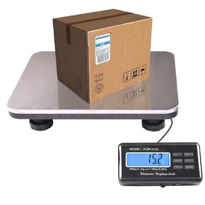 Shipping Scale 660lbs LCD Digital Platform Heavy Duty Portable Stainless Platform for Postal Shipping Scale Industrial Floor Scale W/ 14"X 12"