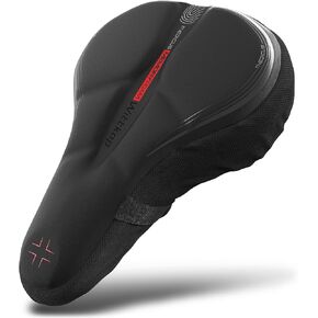 WITTKOP Bike Seat Cushion Made of Comfy Memory Foam I Bike seat Cover for Men & Women with Ergonomic 3-Zone-Concept I Bike Saddle Cover, for peleton seat cushin, Bicycle seat Cushion
