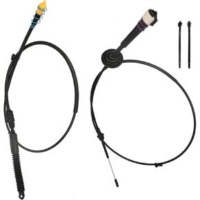 12477640 Transmission Shift Cable Replacement for Chevrolet Chevy Silverado GMC Sierra 1500 2500 3500 Classic 1999-2007, Gearshift Control Cable for 905-144 Range Select Lever Shifter 2Pc