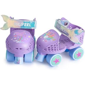 SULIFEEL Kids Adjustable Quad Roller Skates,Toddler Beginner Roller Skates