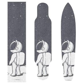 JRDDFZ Aliens and Astronauts Skateboard Grip Tape Longboard Griptape Waterproof Sandpaper Grip Tape 33.1x9.1In Longboard Griptape for Outdoor Recreation