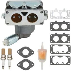 Nakkaa 796997 Carburetor with Gasket Kit Compatible with Briggs and Stratton V-Twin Models 40G777 40H777 44M777 44P777 44S677 796997 796227 796258 Carb Lawn Tractors Engines Motors