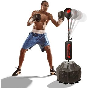 Cobra Reflex Bag – Advanced Reflex Punching Bag with Ultra-Fast Bounceback to Increase Speed, Reflexes, and Stamina – Adjustable-Height Boxing Bag with Stand and Secure Suction Cups