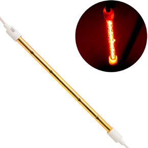 DATOUBOSS 1000W Heater Bulb for Infrared Paint Curing Lamp Shortwave Heater Bulb Replacement Tube (A-yellow-250mm)