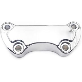 HTTMT MT446-002- Chrome Scalloped Handlebar Riser Clamp Compatible with Harley Sportster 883 Dyna Super Glide